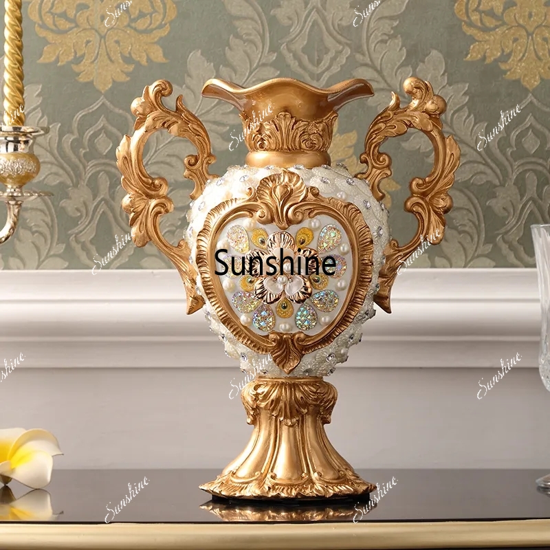 Resin Art Gift For Wedding - الأوروبية الفاخرة قصر الراتنج زهرية الحلي