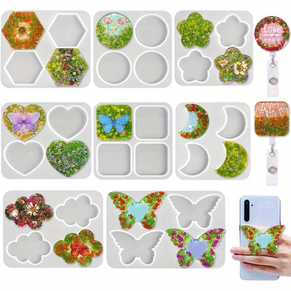 Resin Art Name - قالب سيليكون متعدد الأشكال لصنع الراتنج