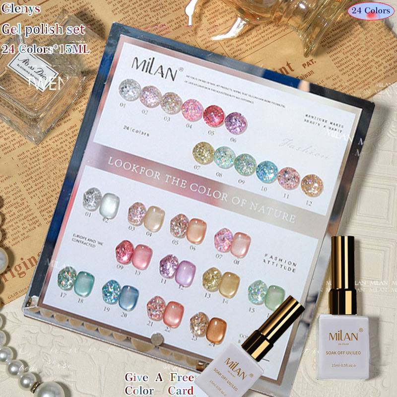 Resin Art Learning - Glenys 24 لون طلاء الأظافر الغراء