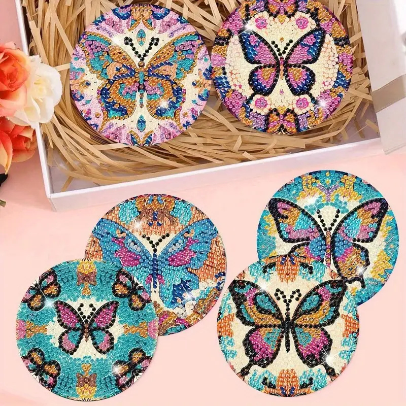 8 قطع من حاملات الأكواب المزين - مراجعة Resin Art Coasters وسعره