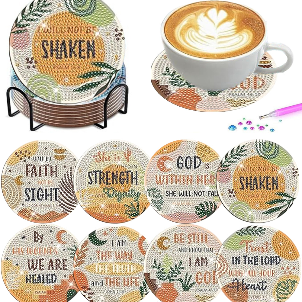طقم من 8 قطع من حاملات الأكواب - مراجعة Resin Art Coasters وسعره
