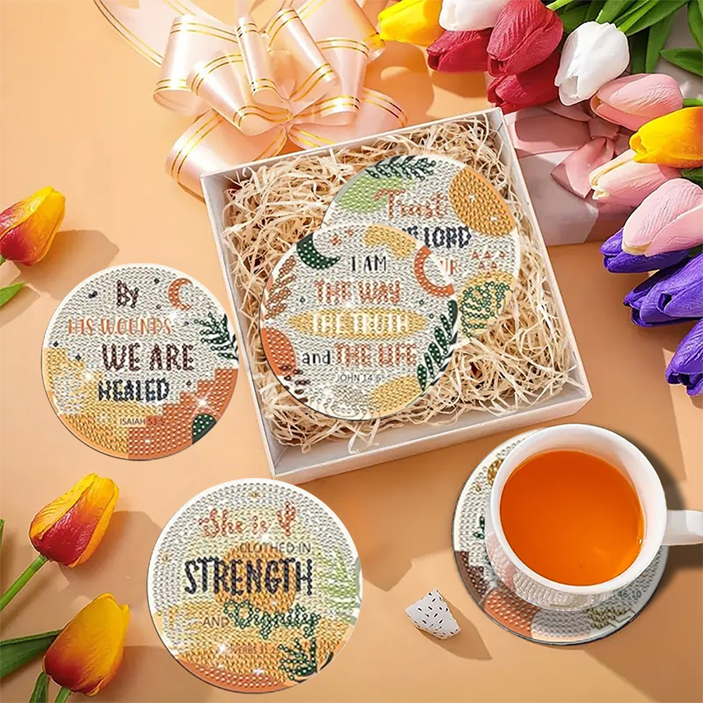 طقم من 8 قطع من حاملات الأكواب - مراجعة Resin Art Coasters وسعره