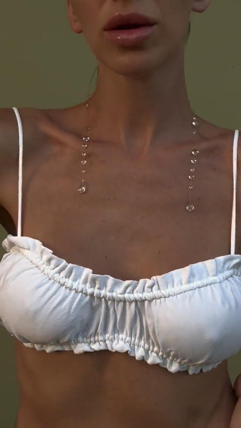 WJFH-ARTS قلادة من سلسلة كرات  - مراجعة Resin Art Necklace وسعره