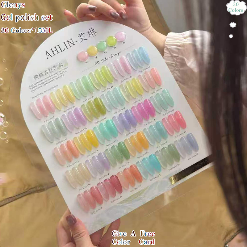 طلاء أظافر جلينيس بـ30 لونًا،  - مراجعة Resin Art Learning وسعره