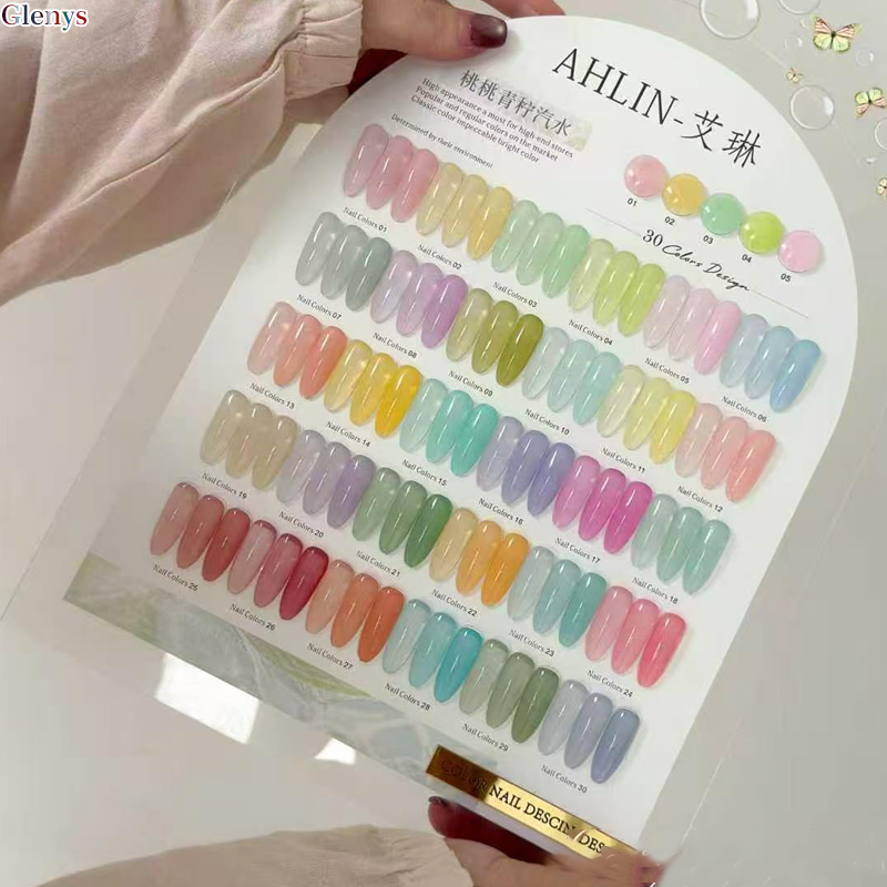 طلاء أظافر جلينيس بـ30 لونًا،  - مراجعة Resin Art Learning وسعره