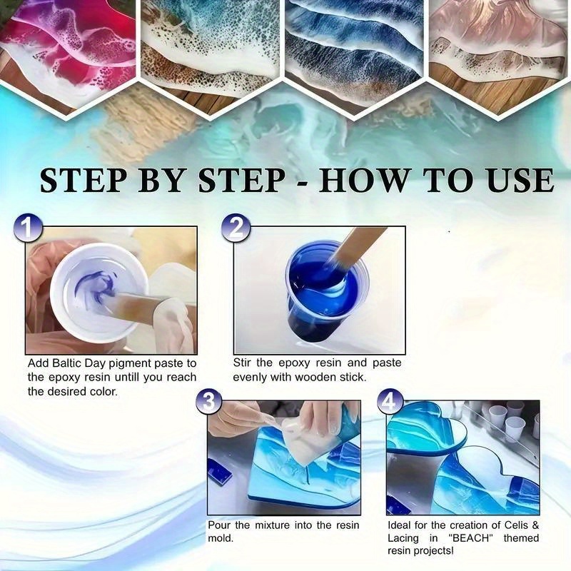24 لونًا/8 ألوان 5 جرامات 0. 1 - مراجعة Resin Art Coasters وسعره