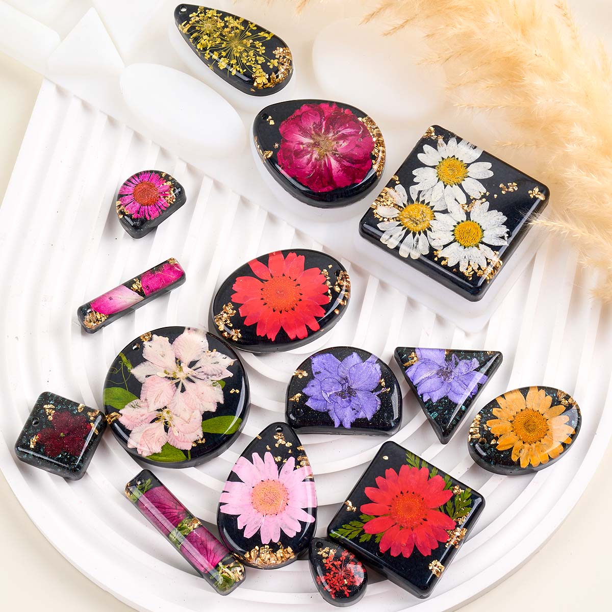 الوقت حجر قلادة قالب من السيلي - مراجعة Resin Art Necklace وسعره
