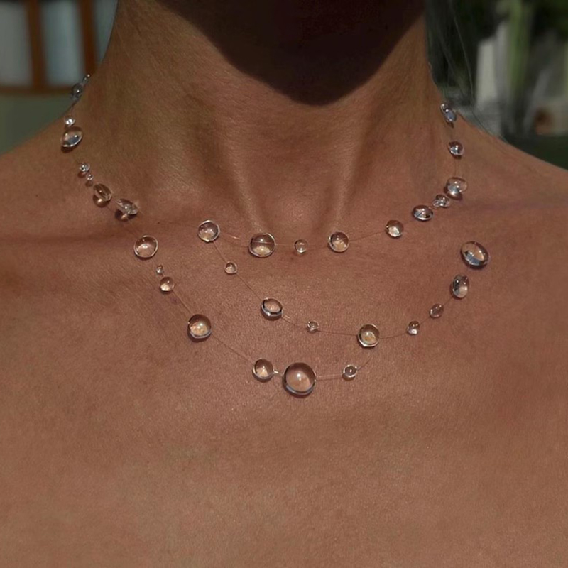 WJFH-ARTS قلادة نسائية إبداعية - مراجعة Resin Art Necklace وسعره