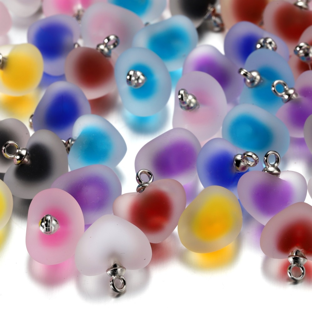 10 قطع/مجموعة من تعليقات القلو - مراجعة Resin Art Necklace وسعره