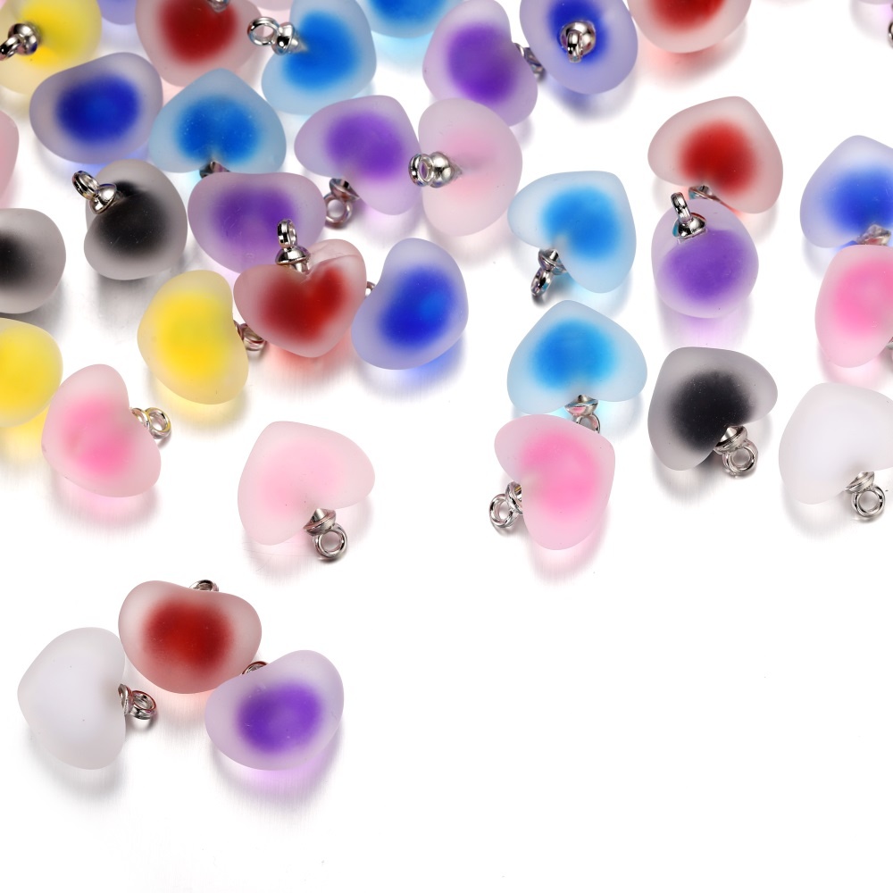 10 قطع/مجموعة من تعليقات القلو - مراجعة Resin Art Necklace وسعره