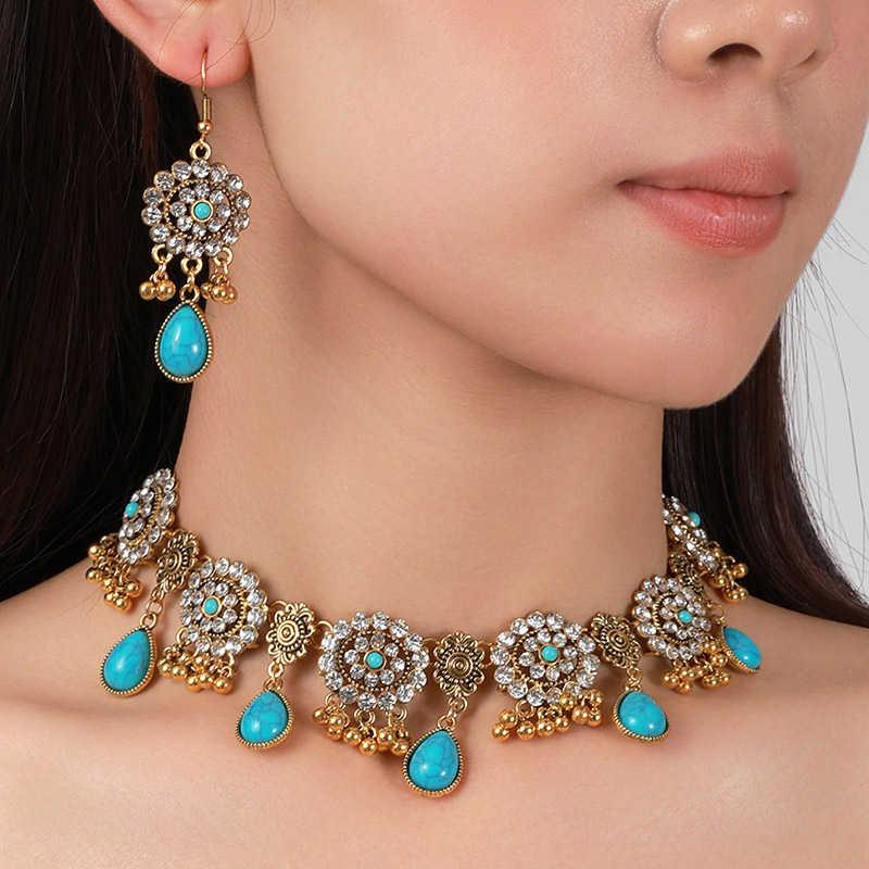 Kymyad العرقية خمر حجر الراين  - مراجعة Resin Art Necklace وسعره