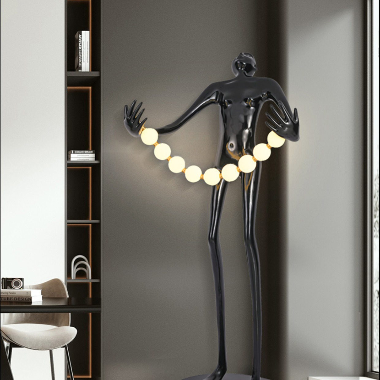 مصباح أرضي على شكل تمثال، مصبا - مراجعة Resin Art Gallery وسعره