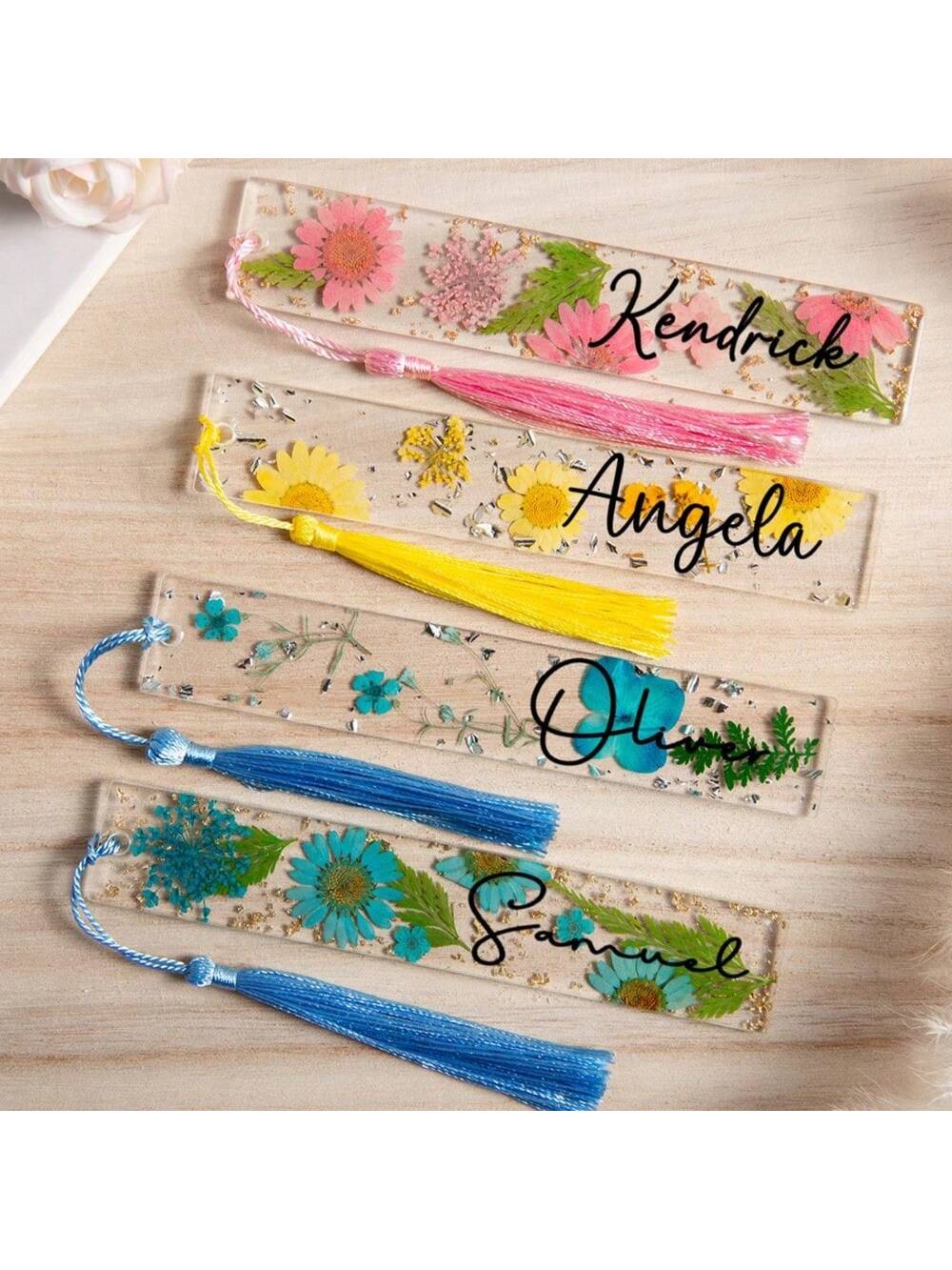 فاصل كتاب شخصي من الراتنج مع ز - مراجعة Resin Art Name وسعره