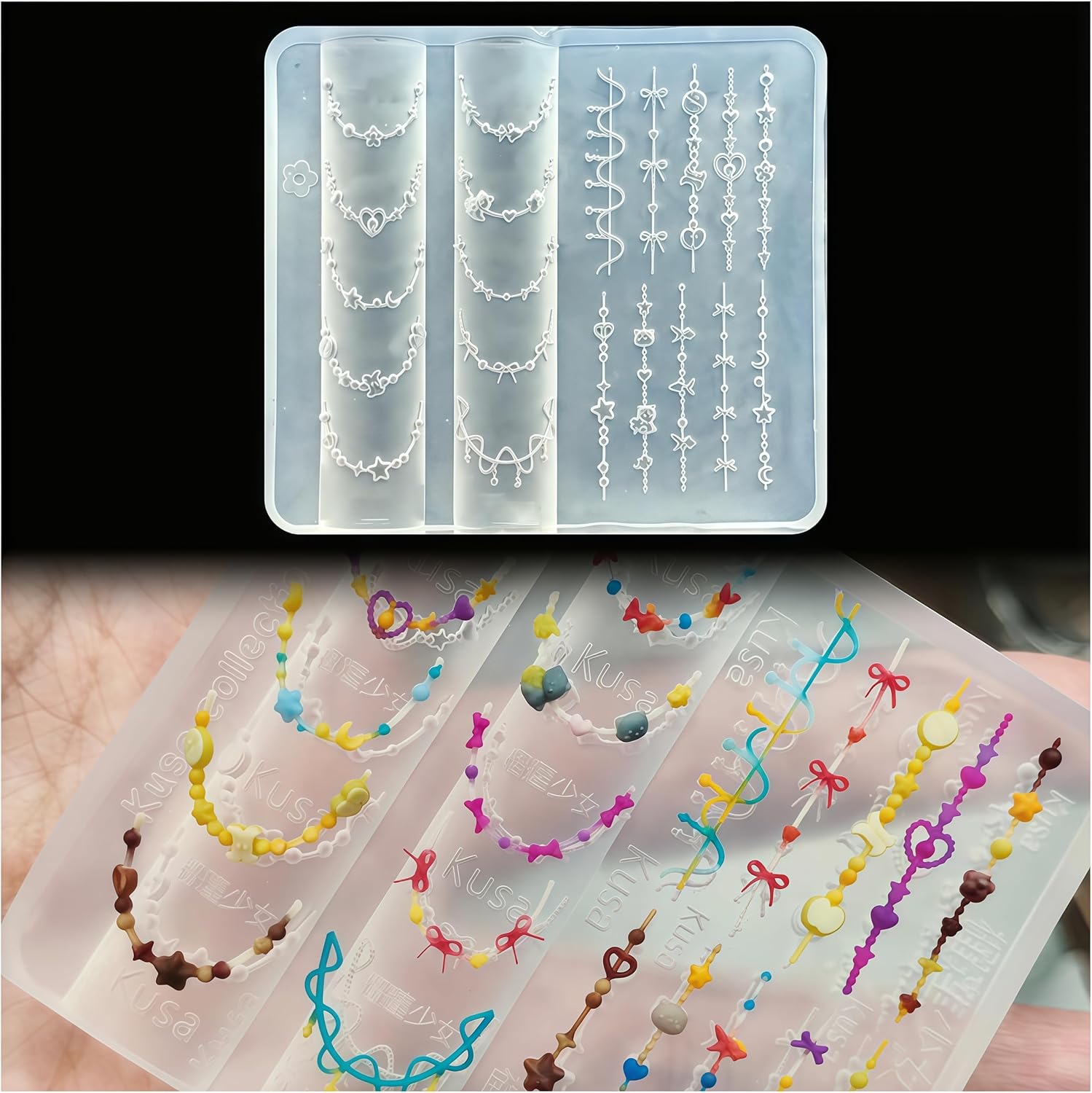 3D حبة قلادة هلام مسمار الفن ا - مراجعة Resin Art Necklace وسعره