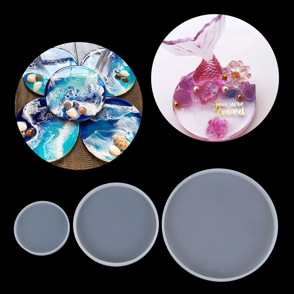 قالب سيليكون دائري لصنع قواعد  - مراجعة Resin Art Coasters وسعره