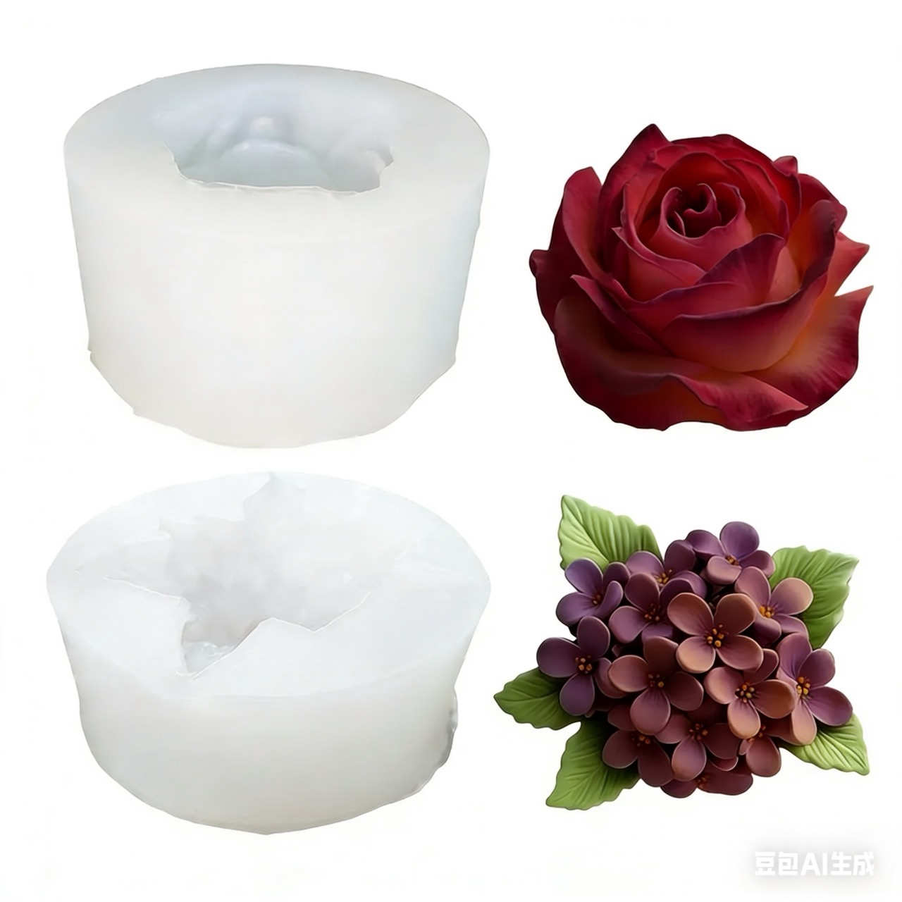 قطعتان من قوالب السيليكون لزهر - مراجعة Resin Art Gift For Wedding وسعره