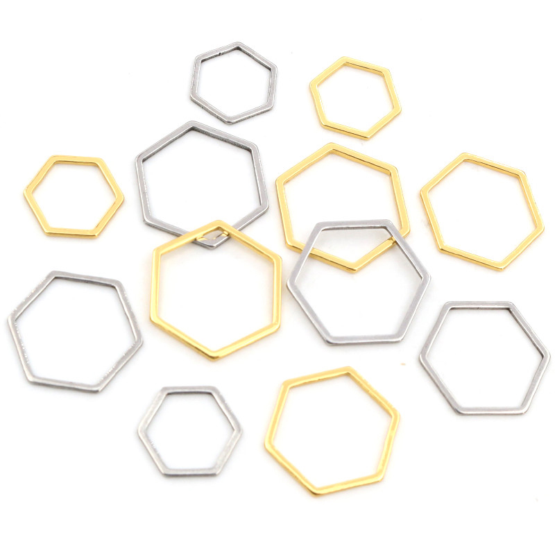 20 قطعة 3 حجم مضلع سحر الذهب ا - مراجعة Bezels Pendant Resin وسعره