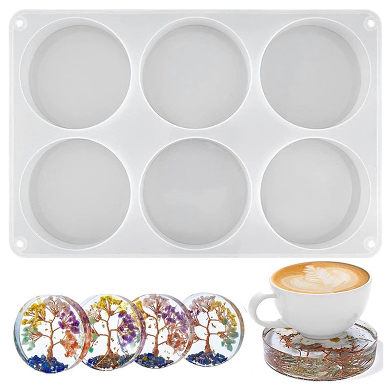 قوالب سيليكون AA94-1 PCS لصنع  - مراجعة Resin Art Coasters وسعره