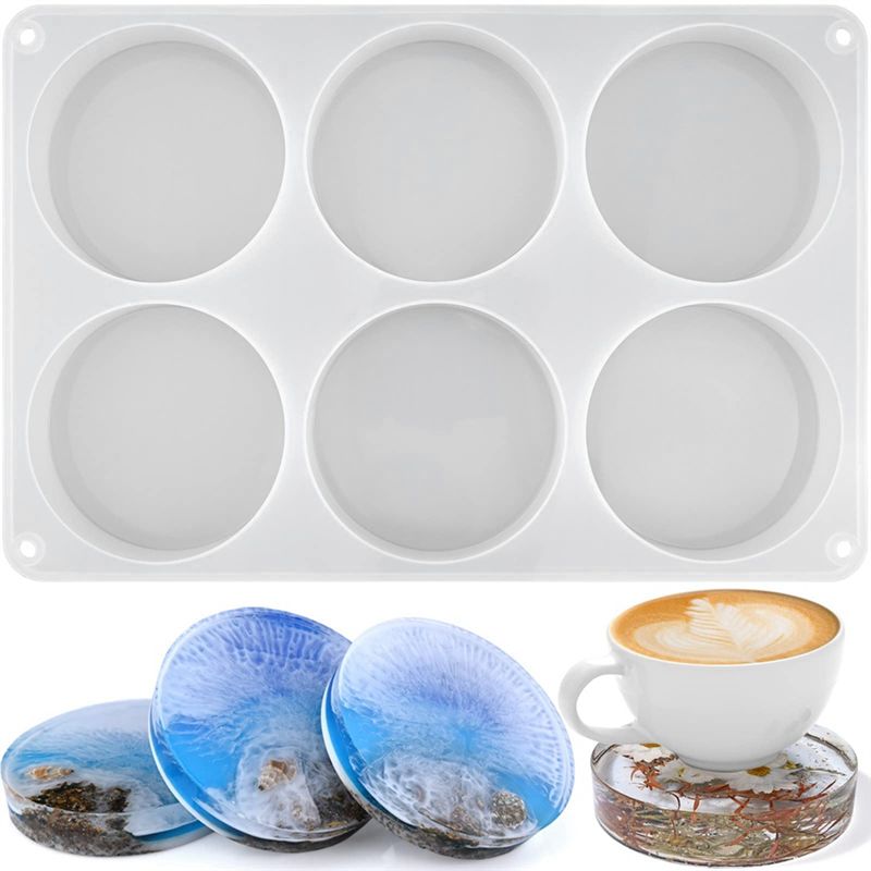 قوالب سيليكون AA94-1 PCS لصنع  - مراجعة Resin Art Coasters وسعره