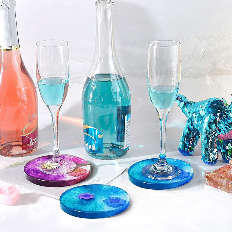 قالب سيليكون كوستر مستدير ومرب - مراجعة Resin Art Coasters وسعره